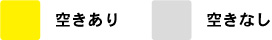 黄色:空きあり、灰色:空きなし